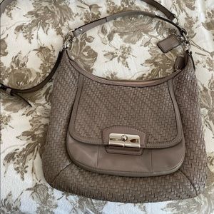Coach Woven Leather Handbag or Crossbody